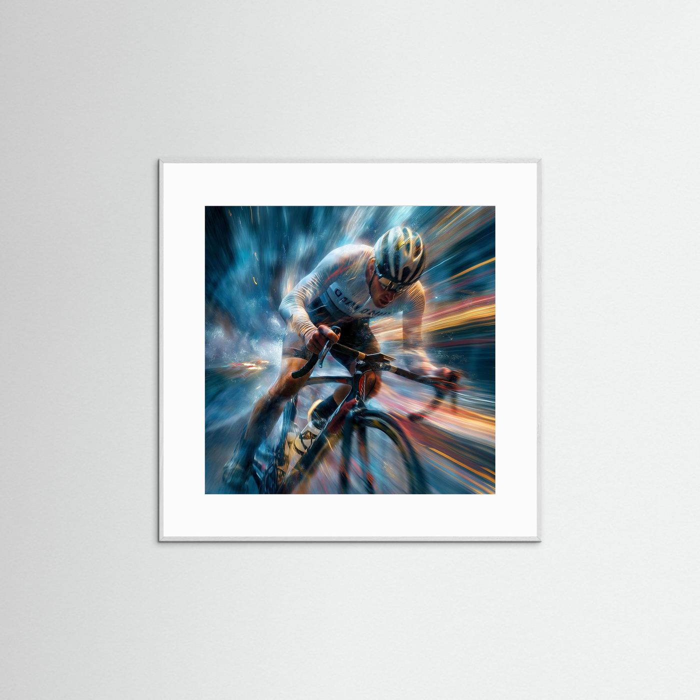 Im Tunnel der Geschwindigkeit – Dynamische Rennradkunst voller Energie