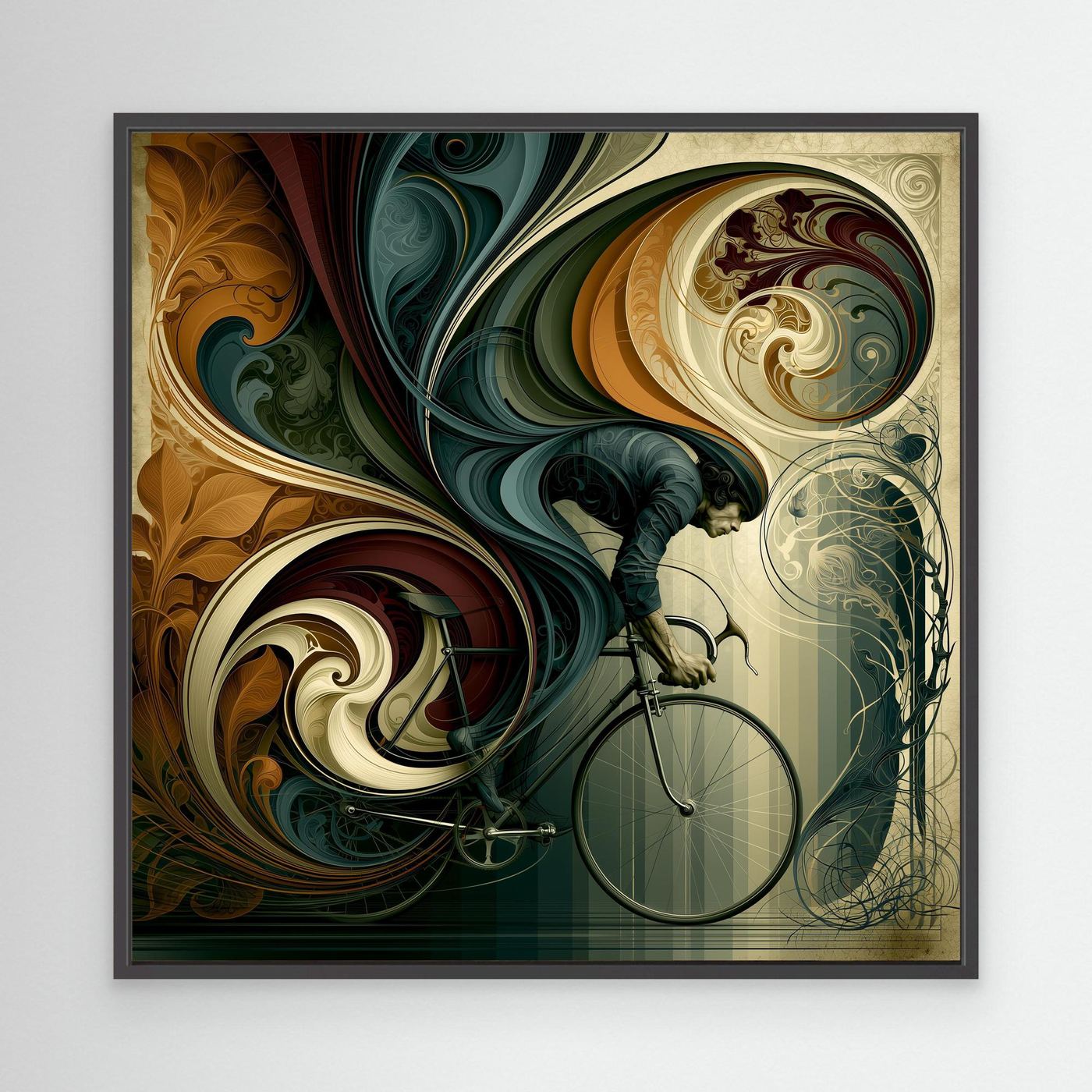 Jugendstil Rennrad Bild – Leinwand