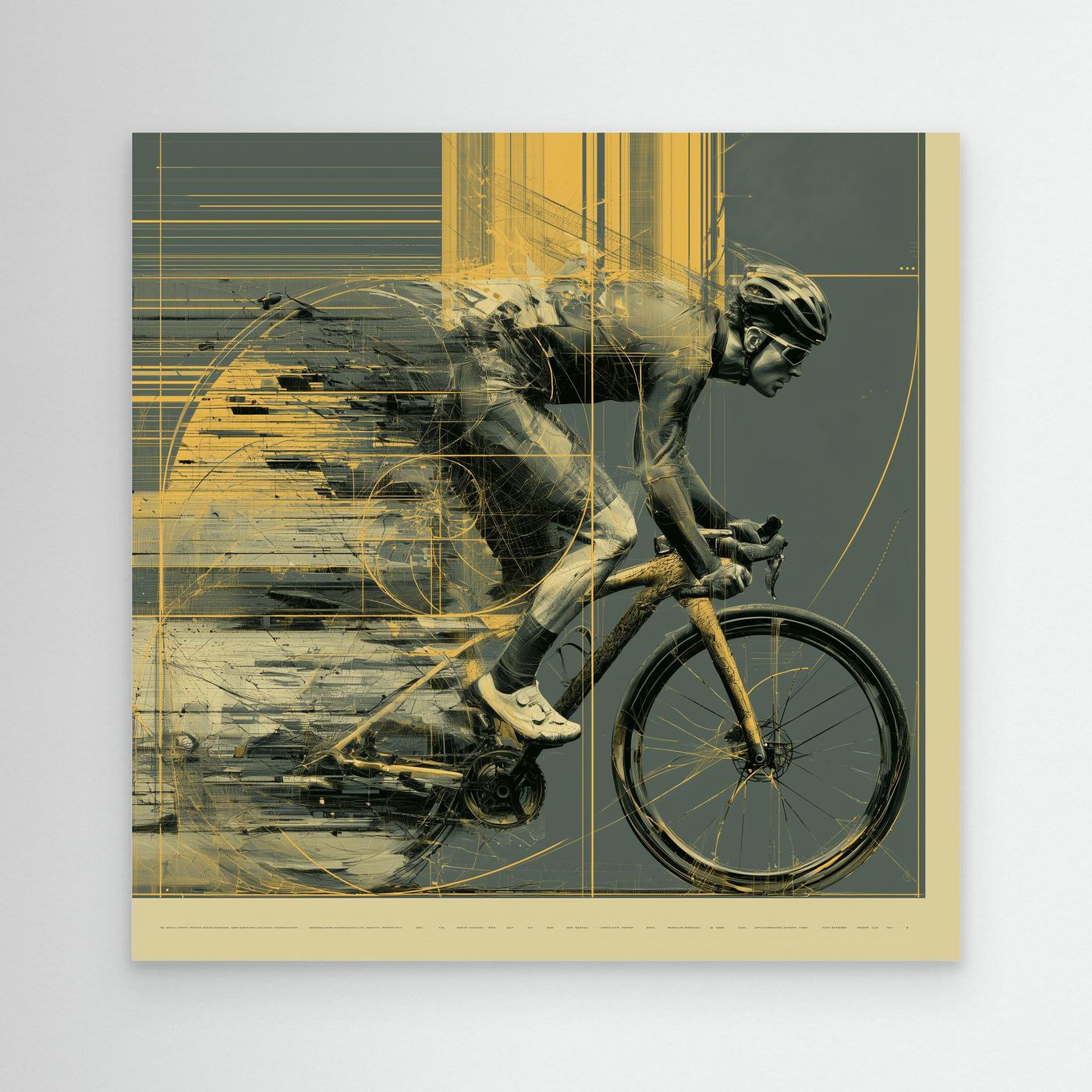 Aerodynamik der Geschwindigkeit – Futuristisches Rennrad Leinwandbild