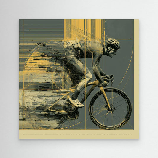 Aerodynamik der Geschwindigkeit – Futuristisches Rennrad Leinwandbild