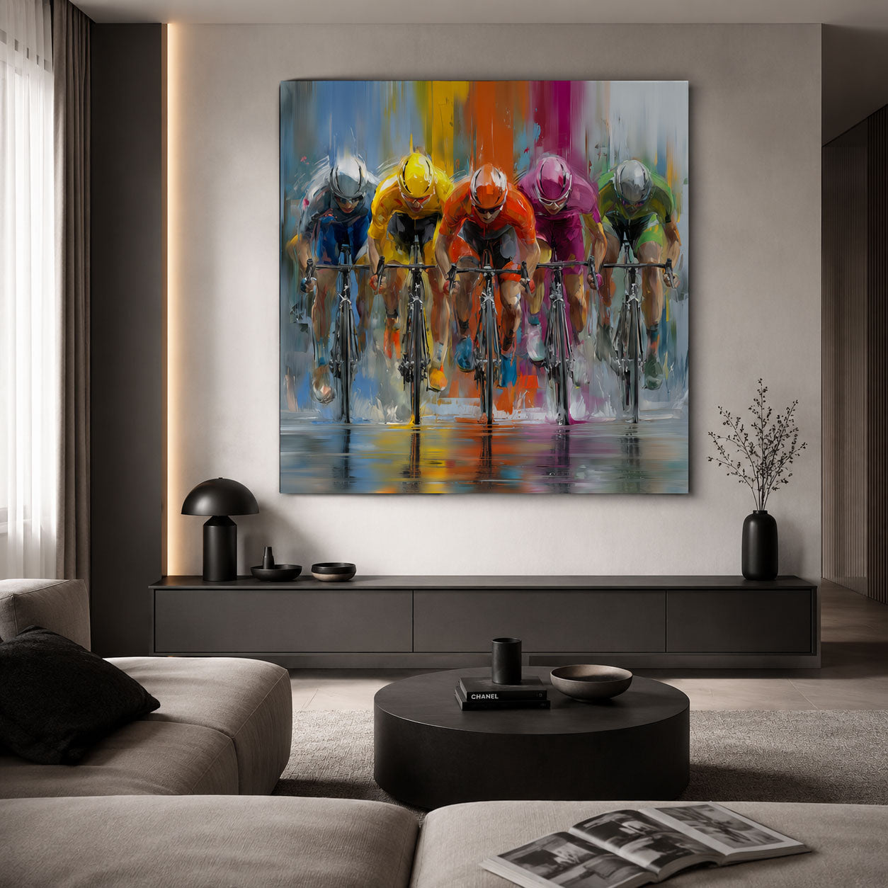 An der Spitze – Rennrad Leinwandbild & Kunstdruck