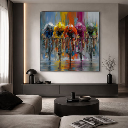 An der Spitze – Rennrad Leinwandbild & Kunstdruck