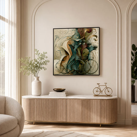 Im Rhythmus – Jugendstil Peloton Kunstdruck