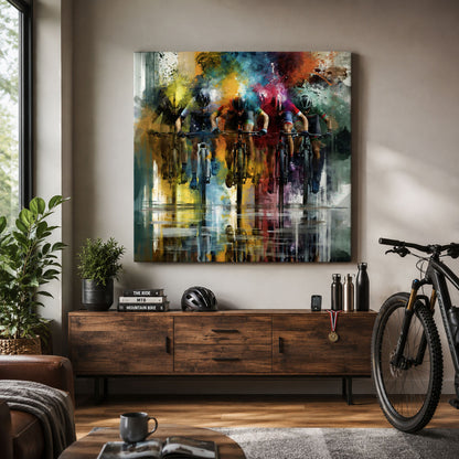 Dieses MTB Wandbild eignet sich hervorragend als Geschenk für Mountainbiker oder als hochwertiges Highlight für die eigenen vier Wände. Es verbindet moderne Kunst mit echter Leidenschaft für den Mountainbike-Sport und sorgt jeden Tag für neue Motivation.