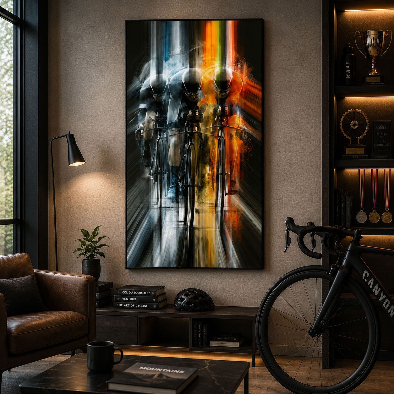 Triad of Speed – Leinwandbild für Rennradfahrer