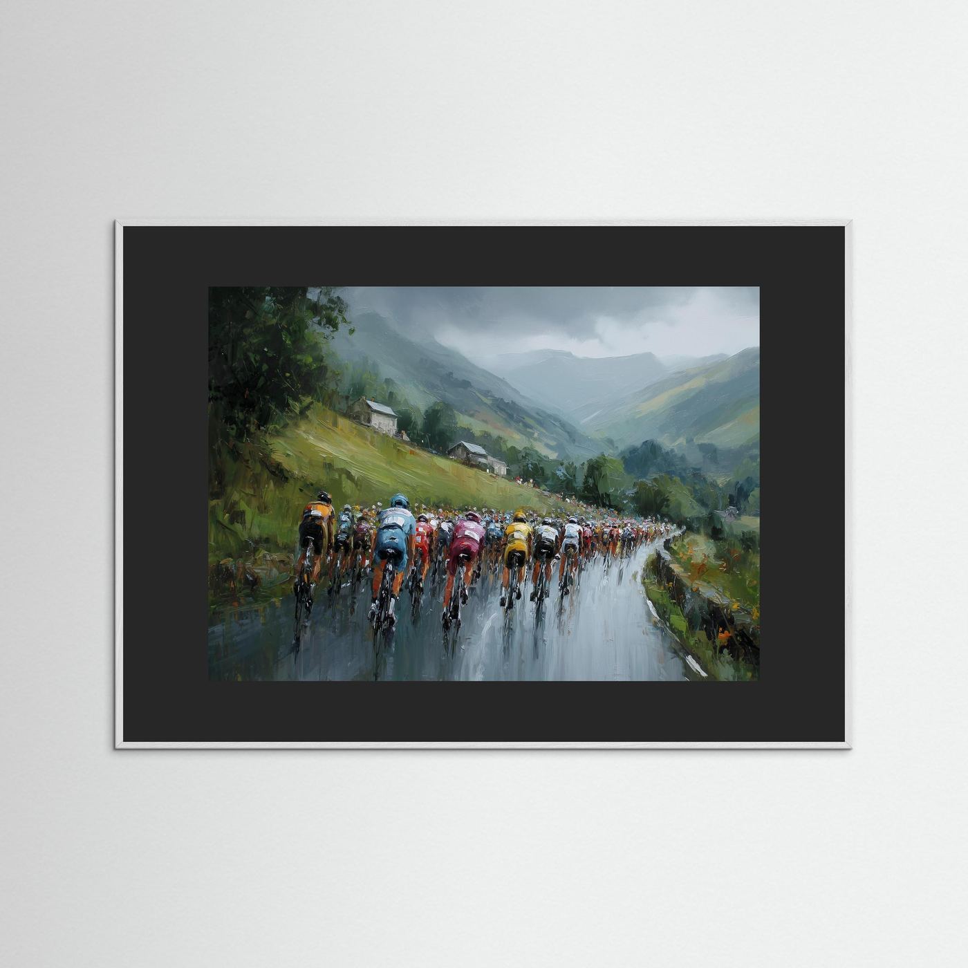 Im Herzen der Berge – Rennradkunst mit Peloton und Alpenpanorama