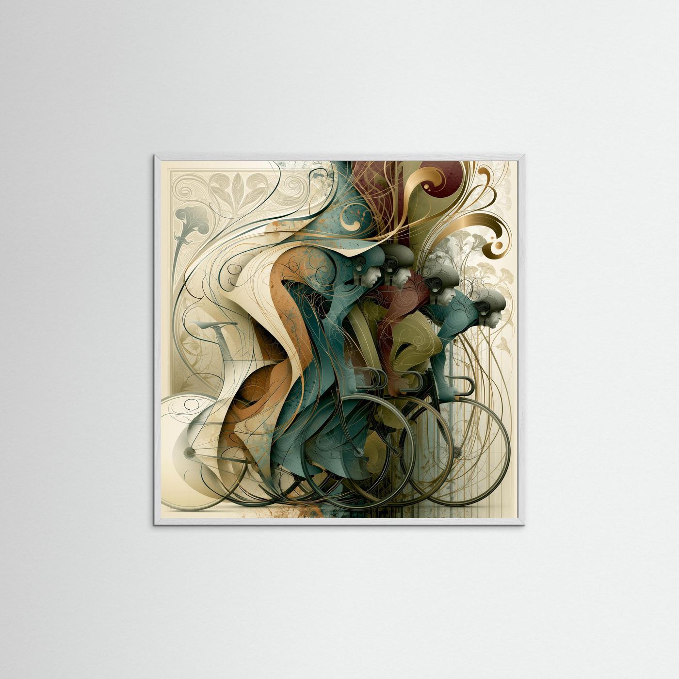 Im Rhythmus – Jugendstil Peloton Kunstdruck