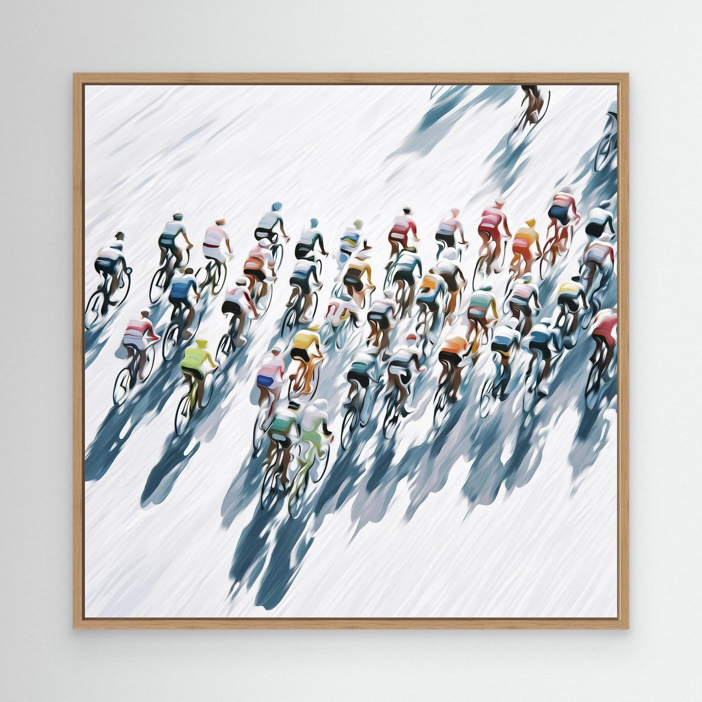 Peloton Schattenlinie Leinwandbild