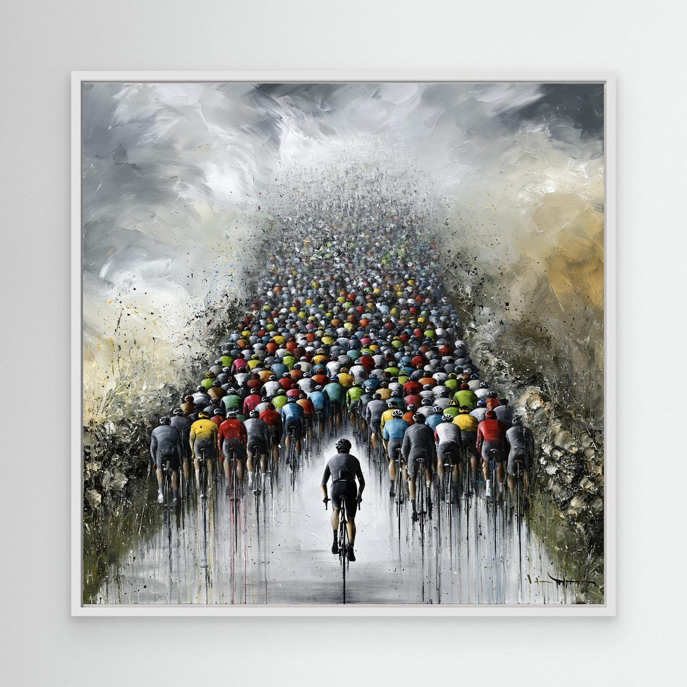 Leinwandbild „Mit dem Peloton“ – Rennradkunst voller Teamgeist und Leidenschaft