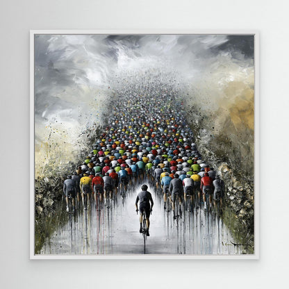 Leinwandbild „Mit dem Peloton“ – Rennradkunst voller Teamgeist und Leidenschaft