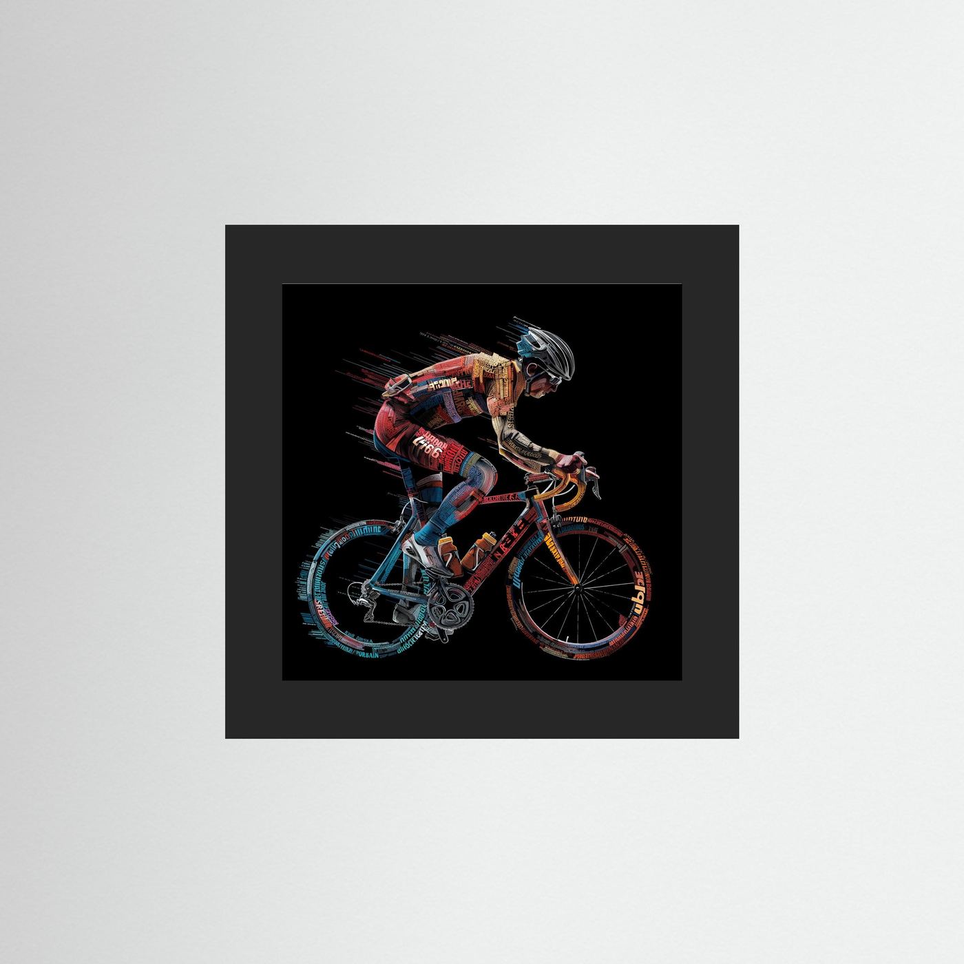 Typographic Velocity – Rennradkunst aus Worten, Geschwindigkeit und Leidenschaft