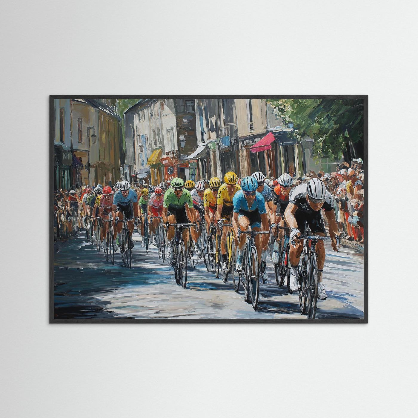 Rennradkunst Peloton in der Altstadt