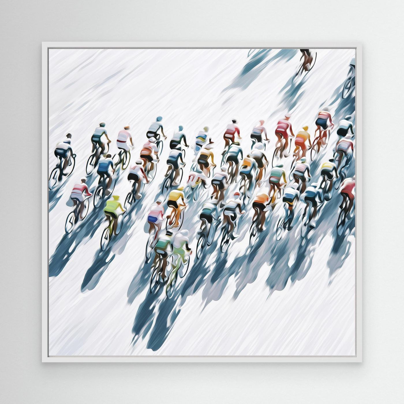Peloton Schattenlinie Leinwandbild