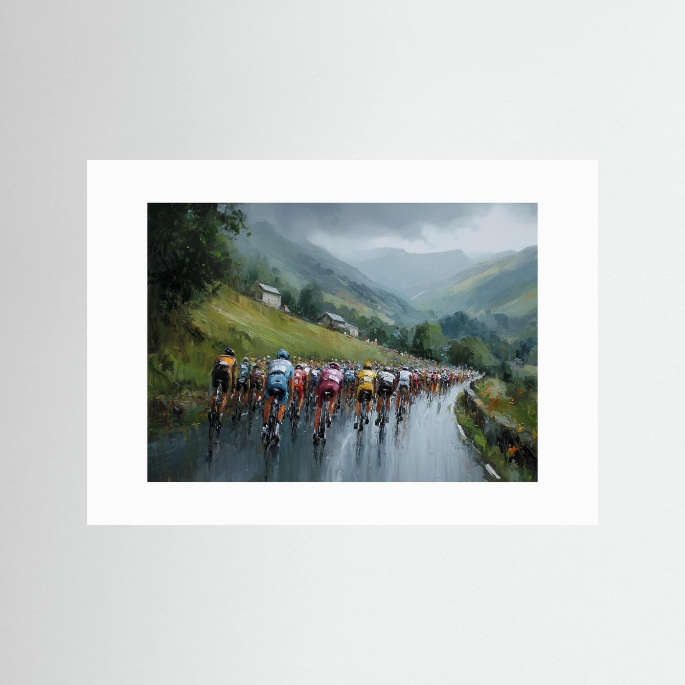 Im Herzen der Berge – Rennradkunst mit Peloton und Alpenpanorama