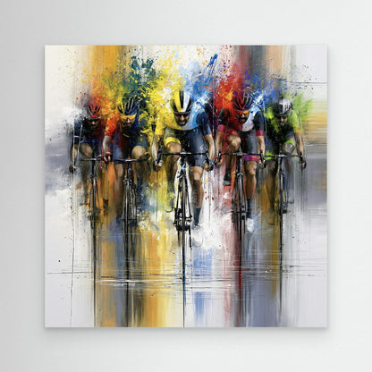 Peloton Explosion – Rennrad Leinwandbild voller Energie
