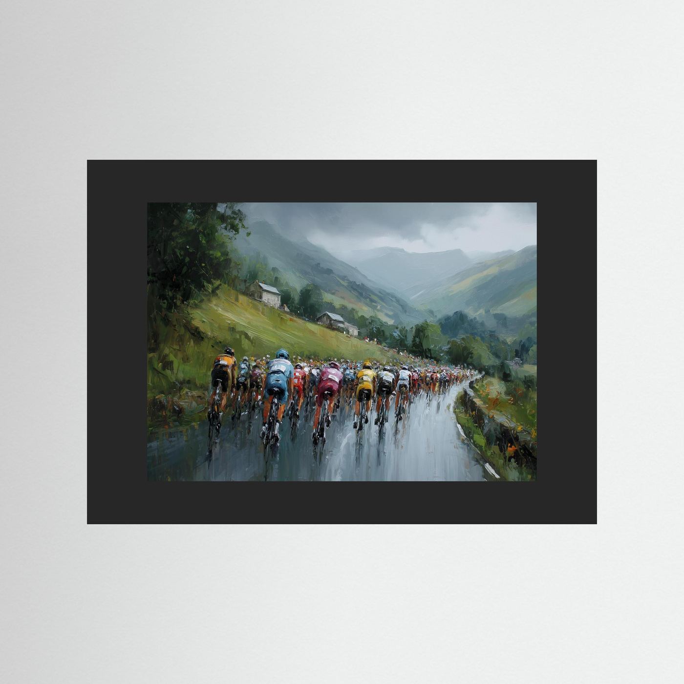 Im Herzen der Berge – Rennradkunst mit Peloton und Alpenpanorama