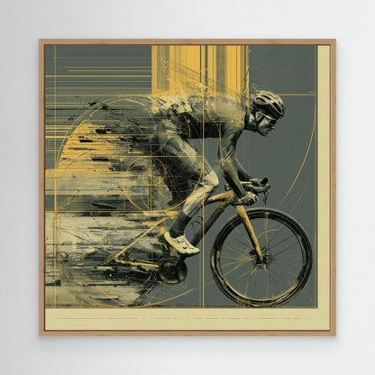 Aerodynamik der Geschwindigkeit – Futuristisches Rennrad Leinwandbild