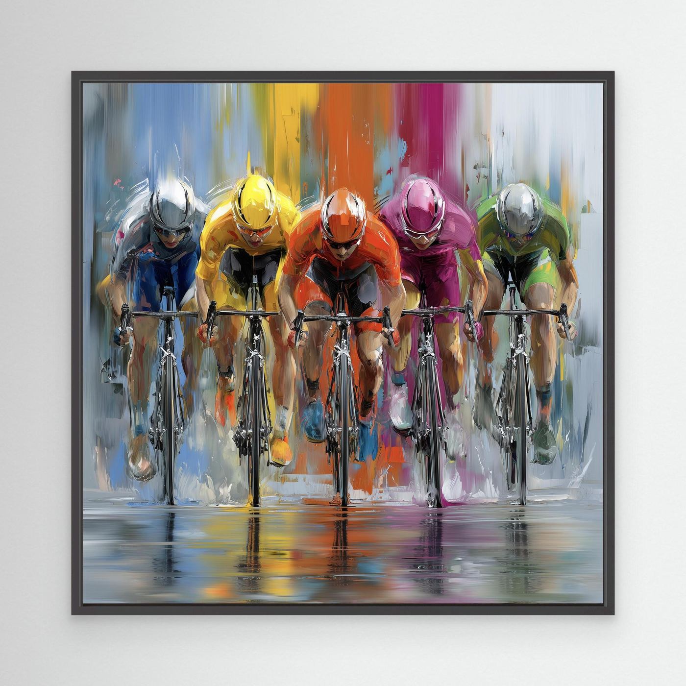 An der Spitze – Rennrad Leinwandbild & Kunstdruck