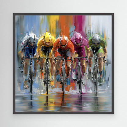 An der Spitze – Rennrad Leinwandbild & Kunstdruck