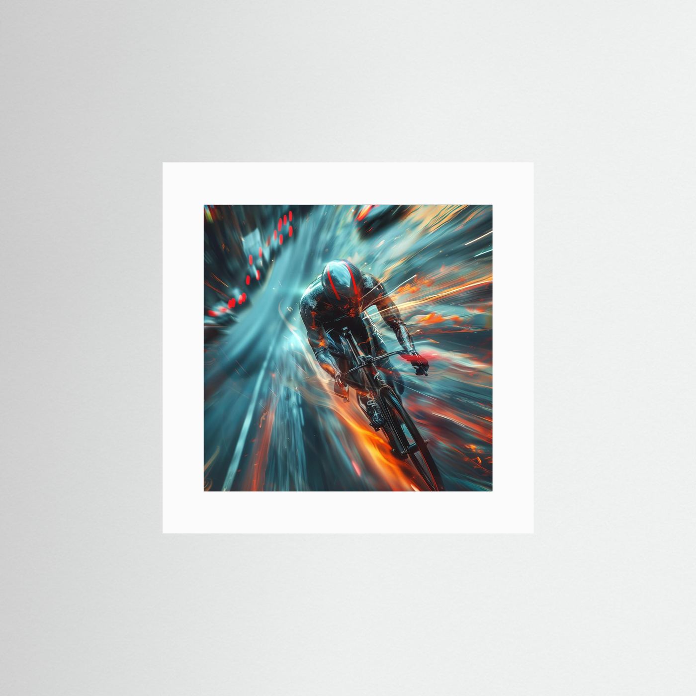 Lichtgeschwindigkeit – Dynamische Rennradkunst voller Tempo und Energie