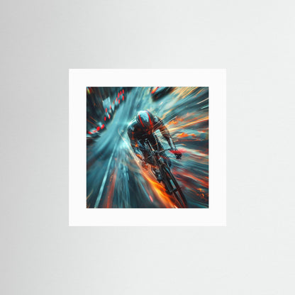 Lichtgeschwindigkeit – Dynamische Rennradkunst voller Tempo und Energie