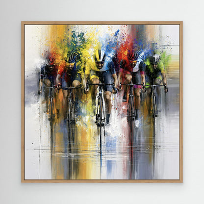 Peloton Explosion – Rennrad Leinwandbild voller Energie
