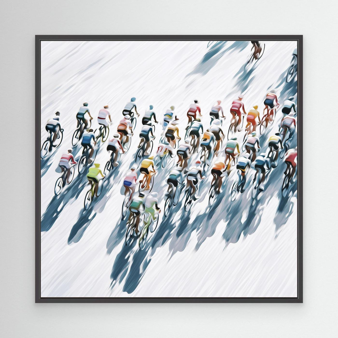 Peloton Schattenlinie Leinwandbild