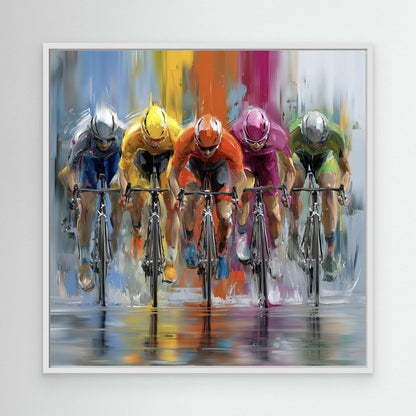 An der Spitze – Rennrad Leinwandbild & Kunstdruck