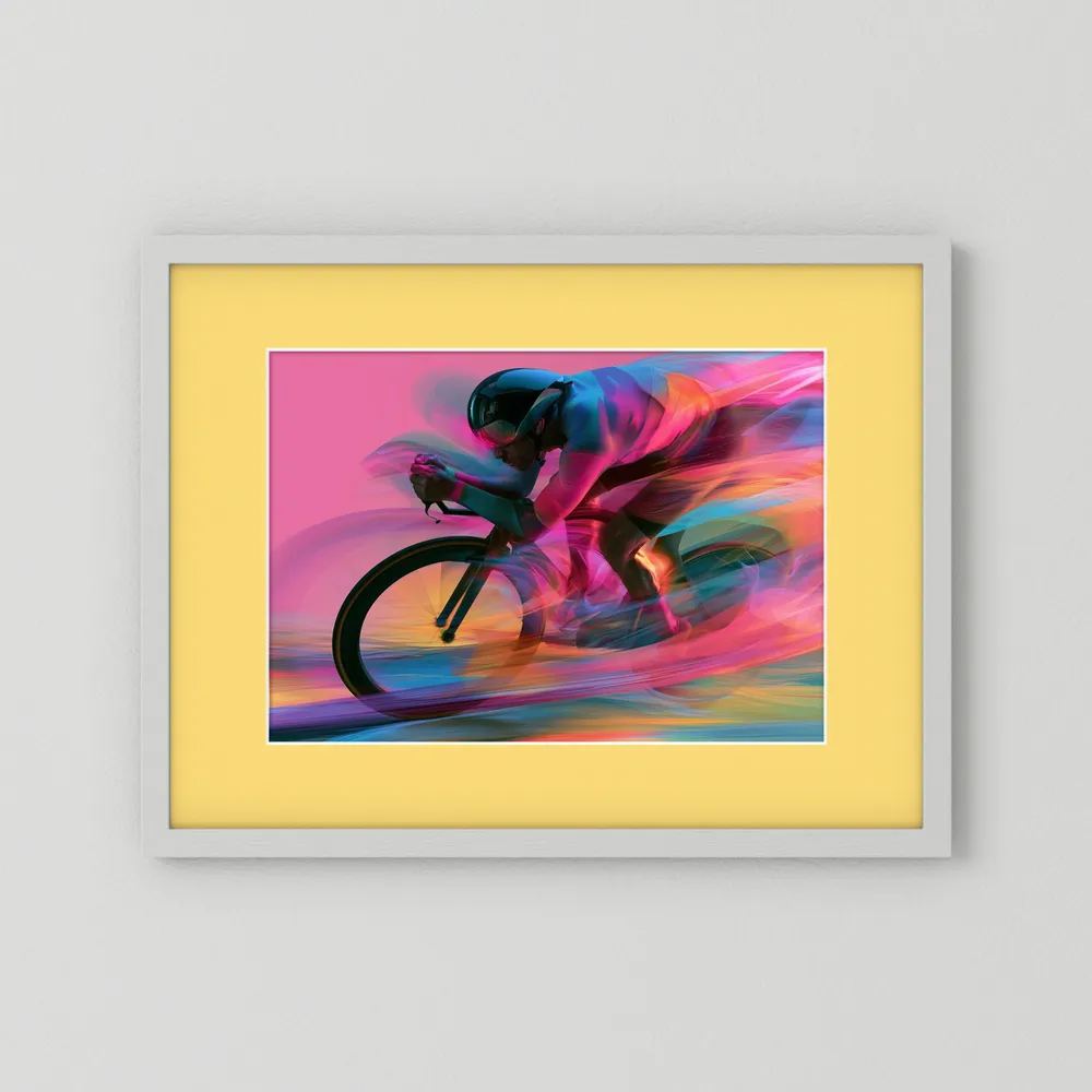 Time Trial – Speed in Motion | Radsport Kunstdruck