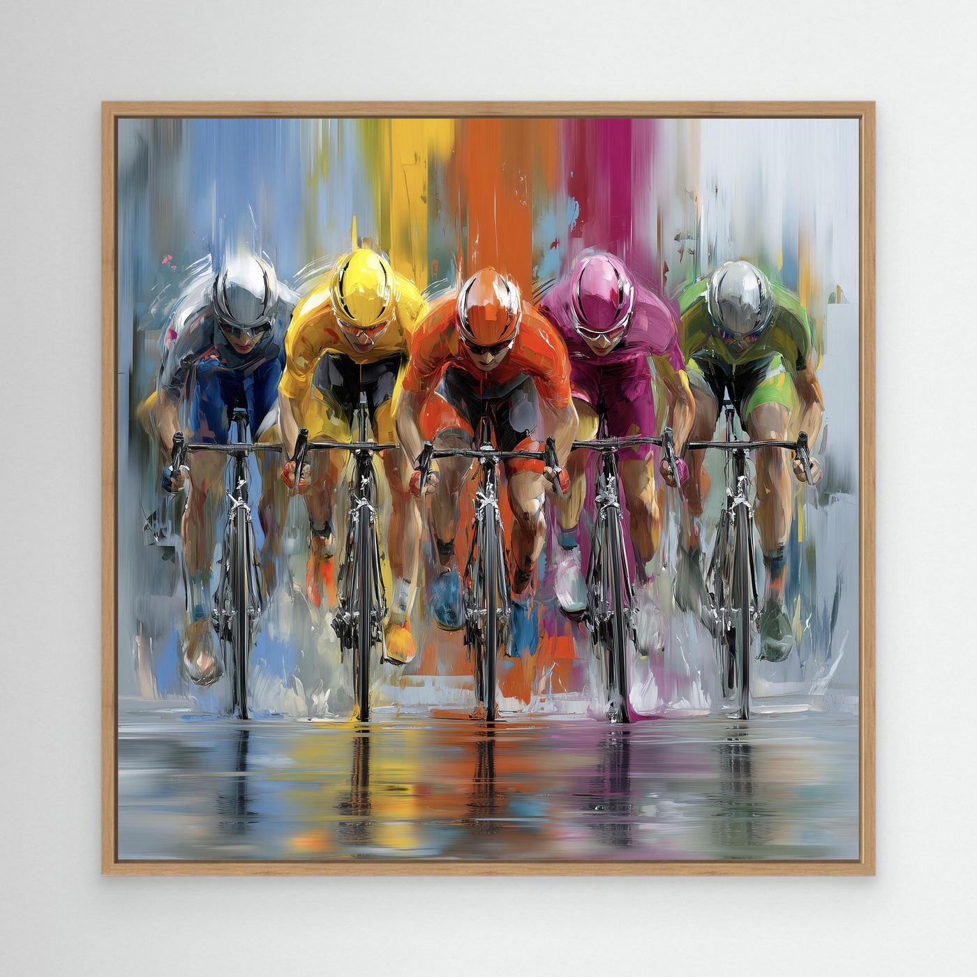 An der Spitze – Rennrad Leinwandbild & Kunstdruck