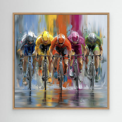 An der Spitze – Rennrad Leinwandbild & Kunstdruck