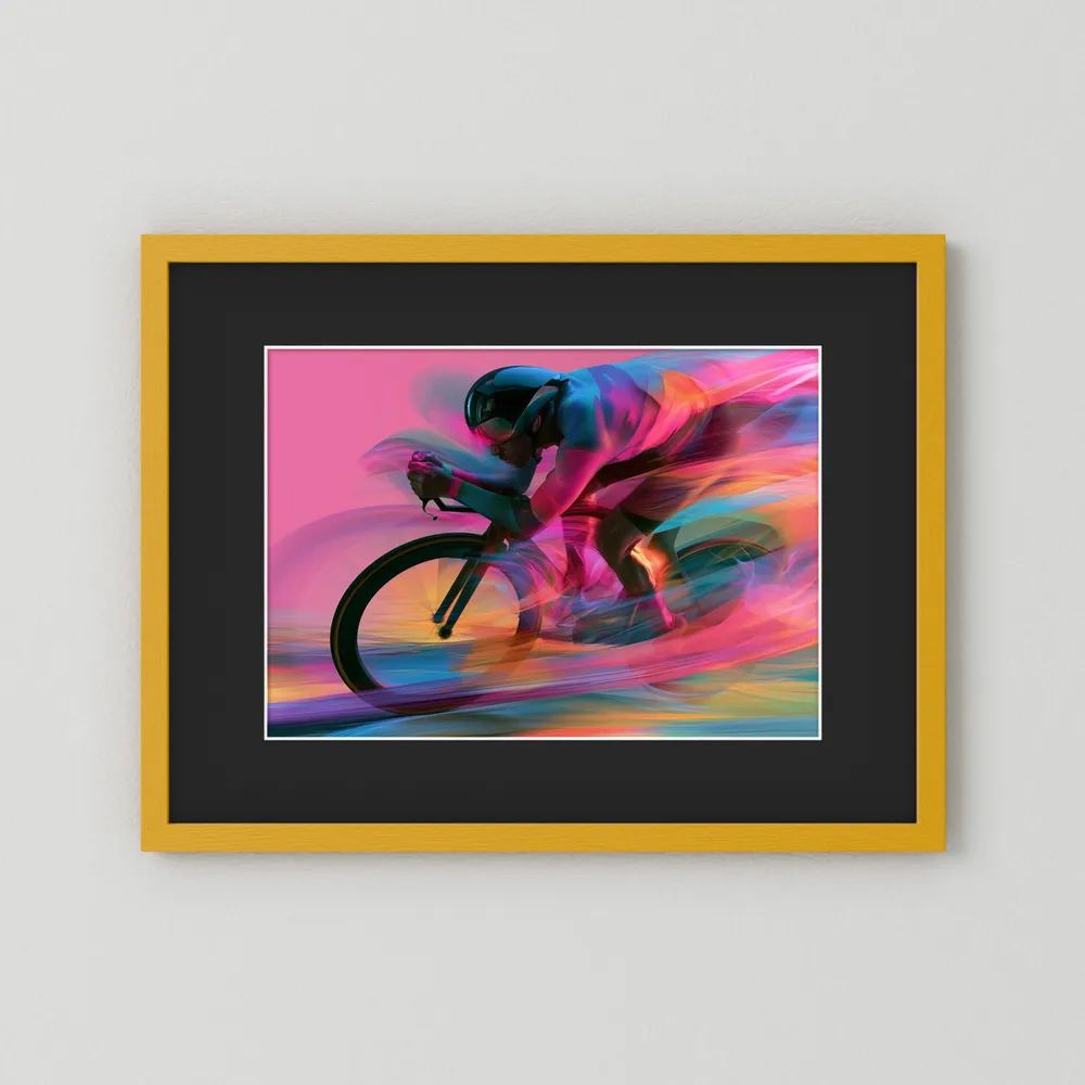 Time Trial – Speed in Motion | Radsport Kunstdruck