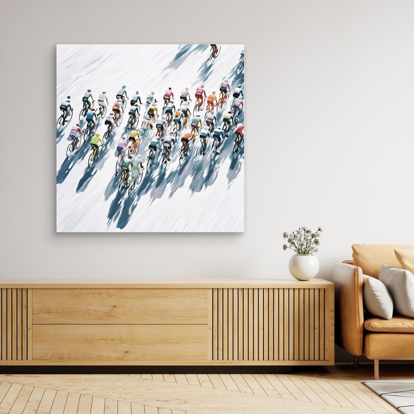 Peloton Schattenlinie Leinwandbild