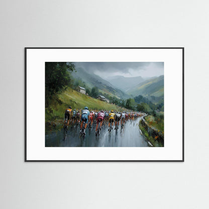 Im Herzen der Berge – Rennradkunst mit Peloton und Alpenpanorama