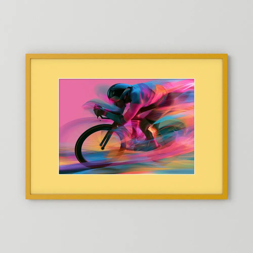 Time Trial – Speed in Motion | Radsport Kunstdruck