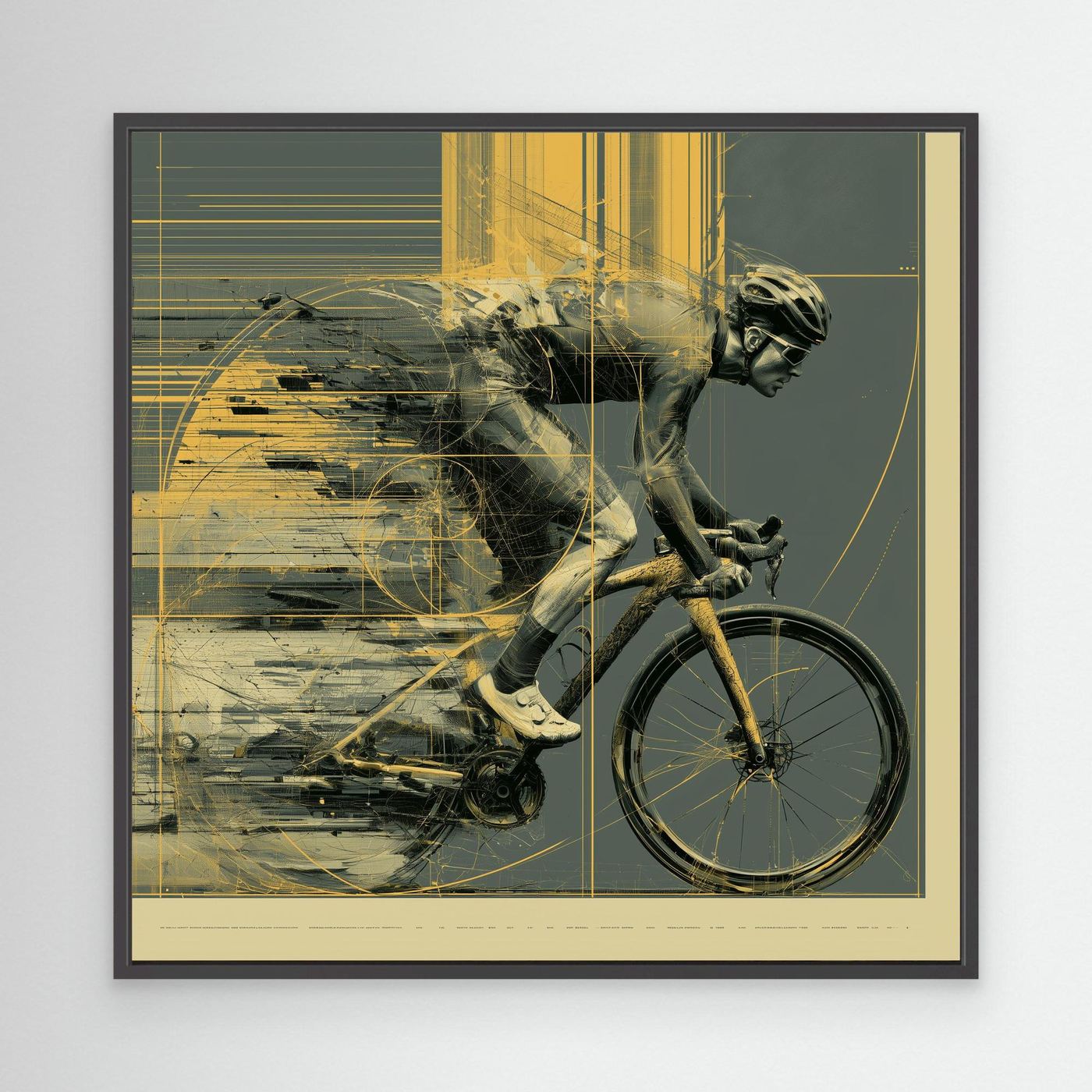 Aerodynamik der Geschwindigkeit – Futuristisches Rennrad Leinwandbild