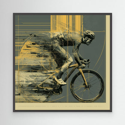Aerodynamik der Geschwindigkeit – Futuristisches Rennrad Leinwandbild
