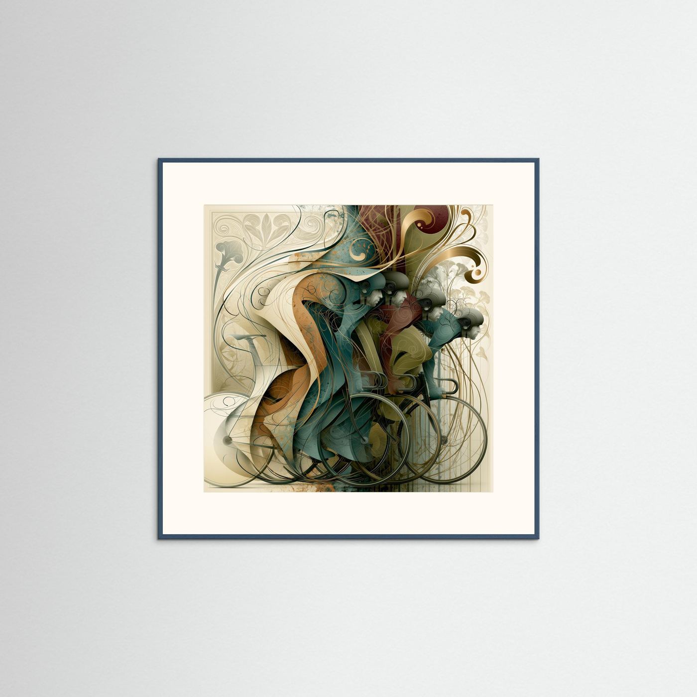 Im Rhythmus – Jugendstil Peloton Kunstdruck