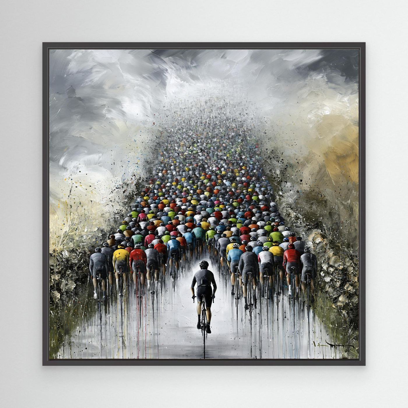 Leinwandbild „Mit dem Peloton“ – Rennradkunst voller Teamgeist und Leidenschaft