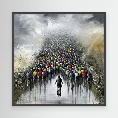 Leinwandbild „Mit dem Peloton“ – Rennradkunst voller Teamgeist und Leidenschaft