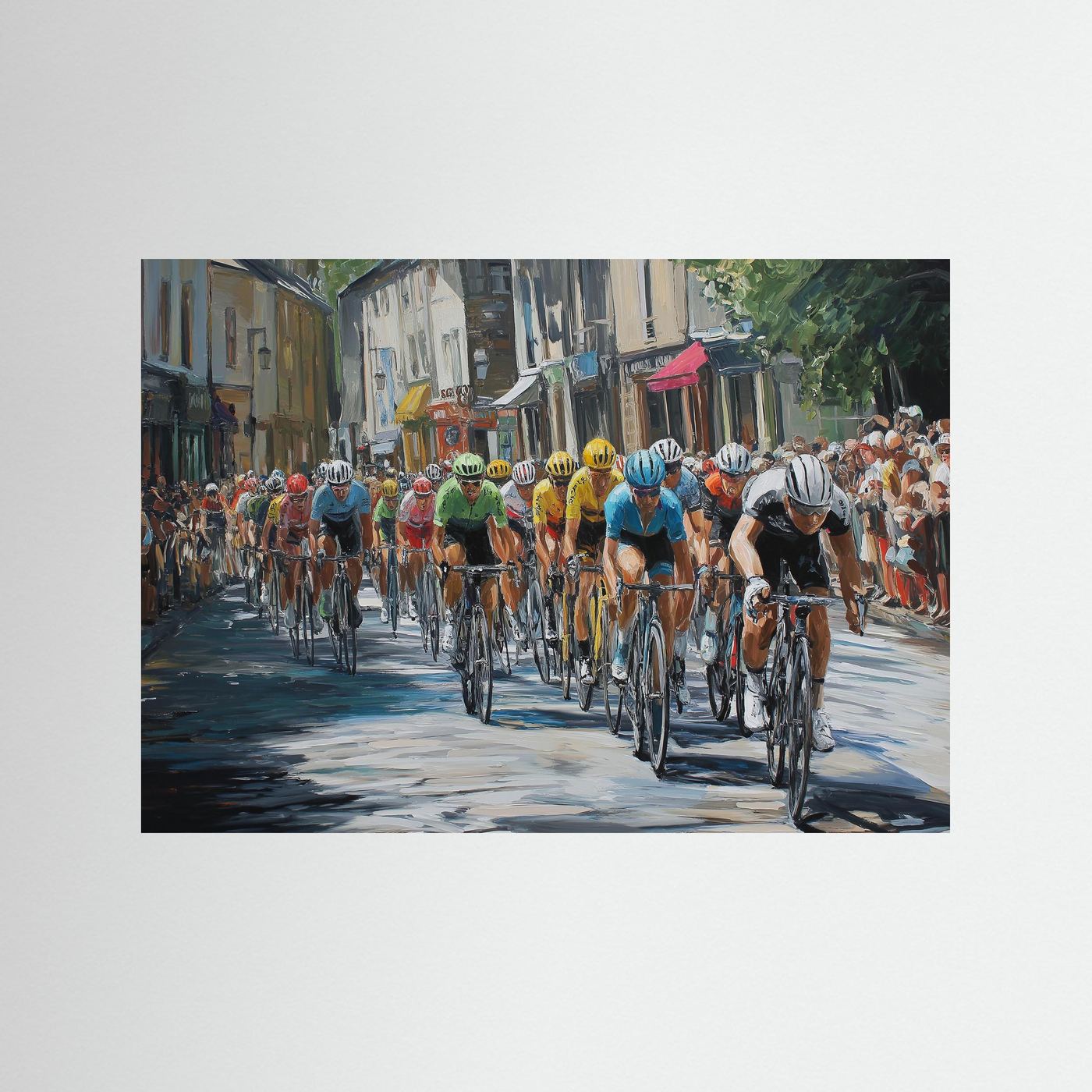 Rennradkunst Peloton in der Altstadt
