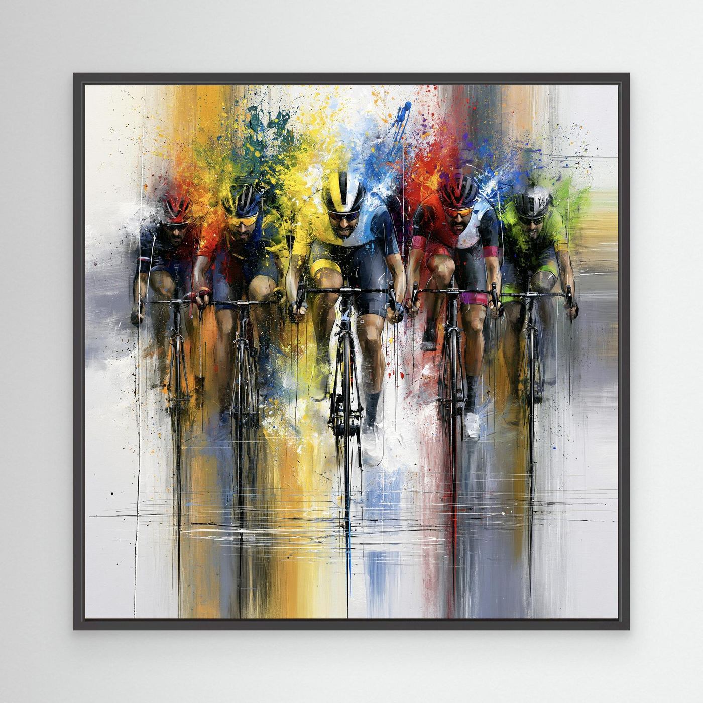 Peloton Explosion – Rennrad Leinwandbild voller Energie