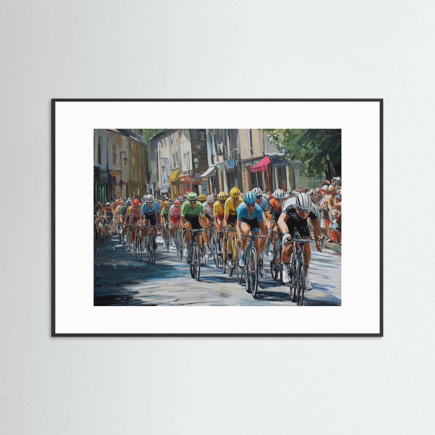 Rennradkunst Peloton in der Altstadt