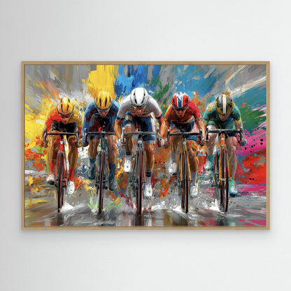 Peloton Leinwandbild – Farben, Geschwindigkeit und pure Rennradleidenschaft