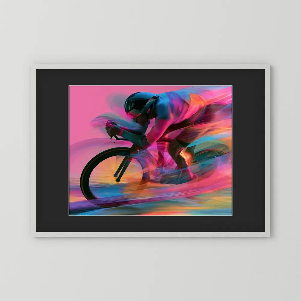 Time Trial – Speed in Motion | Radsport Kunstdruck