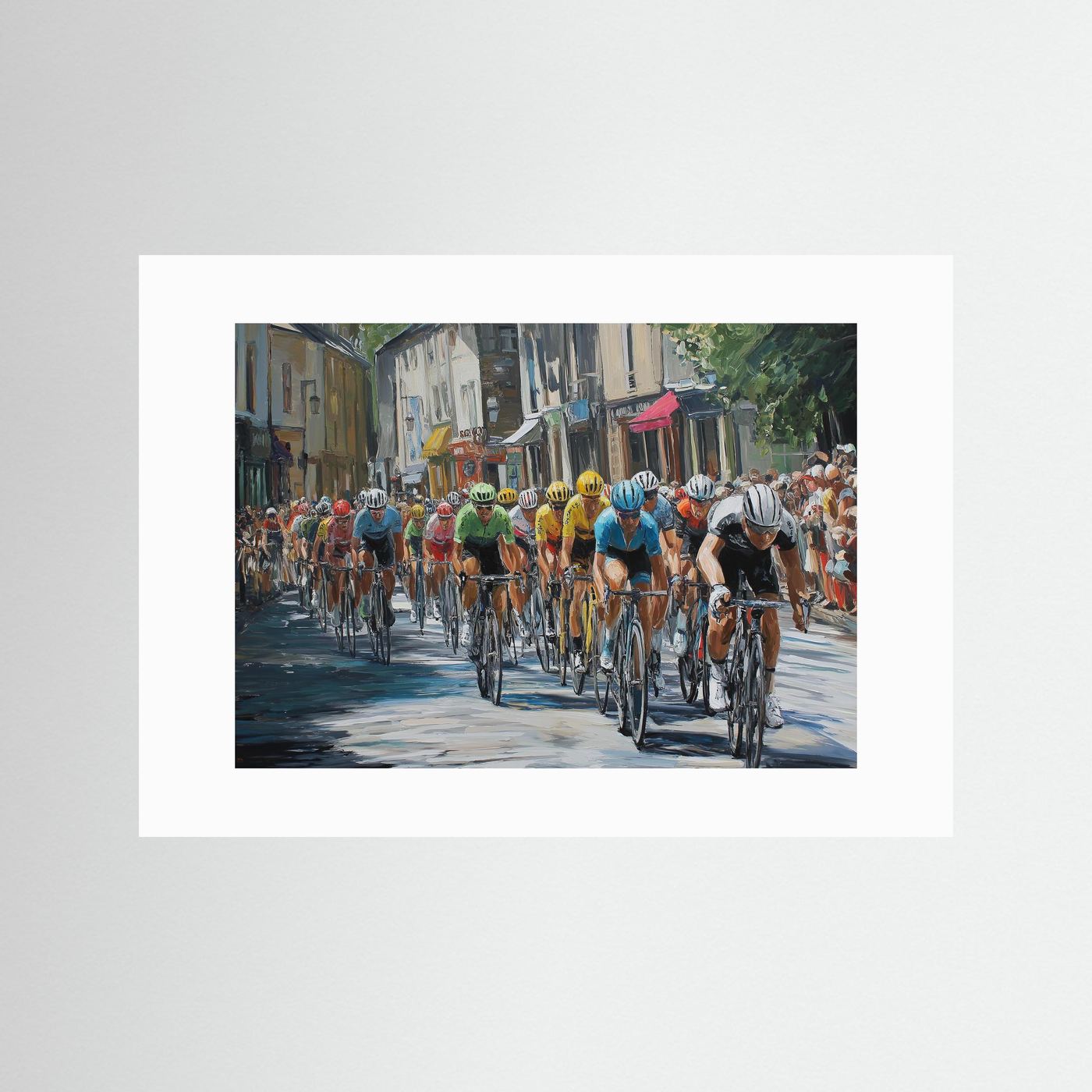 Rennradkunst Peloton in der Altstadt