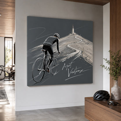 Mont Ventoux Leinwandbild – Rennradkunst für Bergfahrer
